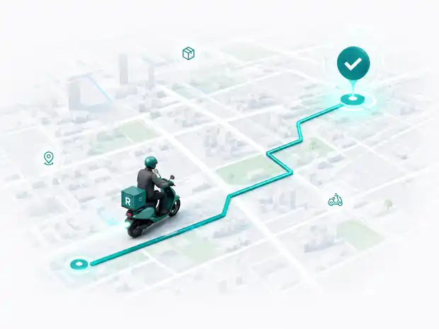 ردیابی پیک موتوری روی نقشه تا رسیدن به مقصد